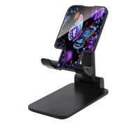 VstaDank Support de téléphone portable réglable et pliable pour téléphone portable de 4 à 13 pouces, motif papillon et fleurs violets, pour smartphones et tablettes de 4 à 13 pouces, accessoires de