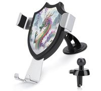 VstaDank Support de téléphone réglable à 90° pour grille d'aération, support de téléphone portable de voiture avec ventouse pour téléphones de 10,2 à 15,2 cm, supports stables et sûrs