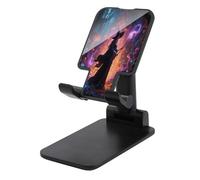 VstaDank Witch in The Mysterious Forest Support de téléphone portable réglable et pliable pour smartphones et tablettes de 4 à 13 pouces, accessoires de bureau de voyage, style noir