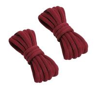 VSUDO 100 cm Lacets Chaussures de Sport Ovales - Diamètre 6mm Rouge Foncé pour Baskets, Course sur Route, Running et Fitness pour Femme ou Homme (2 Paires-Rouge Foncé-100CM)