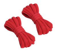 VSUDO 110 cm Lacets Chaussures de Sport Ovales - Diamètre 6mm Rouge pour Baskets, Course sur Route, Running et Fitness pour Femme ou Homme (1 Paire-Rouge-110CM)