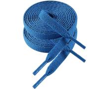 VSUDO Lacets Bleus Plats 160 cm pour Baskets, Lacets Chaussures Bleu Plat pour Sneakers - Compatible avec Nike Air Force, Adidas Stan Smith, Converse, Vans, New Balance, etc. (1 Paire-Bleu-160cm)