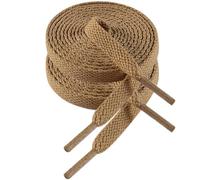VSUDO Lacets Brun Clairs Plats 90 cm pour Baskets, Lacets Chaussures Brun Clair Plat pour Sneakers - Compatible avec Nike Air Force, Adidas Stan Smith, Converse, Vans (1 Paire-Brun Clair-090cm)