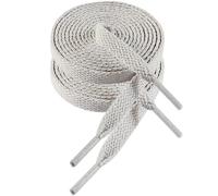 VSUDO Lacets Gris Blancs Plats 160 cm pour Baskets, Lacets Chaussures Gris Blanc Plat pour Sneakers - Compatible avec Nike Air Force, Adidas Stan Smith, Converse, Vans (1 Paire-Gris Blanc-160cm)