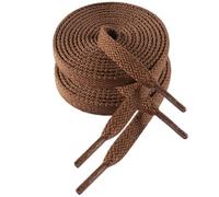 VSUDO Lacets Marrons Plats 160 cm pour Baskets, Lacets Chaussures Brun Plat pour Sneakers - Compatible avec Nike Air Force, Adidas Stan Smith, Converse, Vans, New Balance, etc. (1 Paire-Marron-160cm)