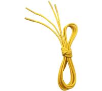 VSUDO Lacets ronds cirés pour chaussures habillées - Diamètre de 2,5 mm - Lacets de rechange fins pour chaussures richelieu, derbies, brogues, blucher, bottines richelieu ou bottes en daim, jaune, 90