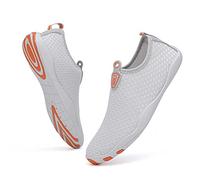 Vsufim Chaussures Aquatiques à séchage Rapide pour Sports Nautiques pour Natation, Plage, Piscine, Surf, Yoga pour Homme et Femme, Gris pâle, 6.5 Women/5.5 Men