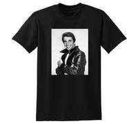 VSYNLOJN Happy Days T Shirt The Fonz Henry Winkler Photo Poster Black M