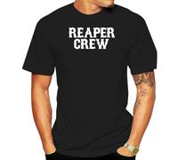 VSYNLOJN Motorcycle Fans Skull Reaper Crew BIG & TALLMen's T-Shirt Black S