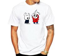 VSYNLOJN One yona Hollow Shy Guy Crewneck Retro for Man Organic Cotton Hollow Knight t Shirt White XXL