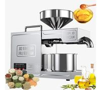 VsyPtyc Presse à Huile Automatique, Presse à Chaud/Froid en Acier Inoxydable, extracteur d'huile Haute Performance entièrement en Acier Inoxydable, pour Cuisines Professionnelles et domestiques