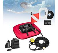 VsyPtyc Ventilateur de plongée, système de plongée sous-Marine Rechargeable, compresseur d'air, 52 L/Min, autonomie de 60 à 70 Min, système respiratoire sous-Marin Red-dualbattery