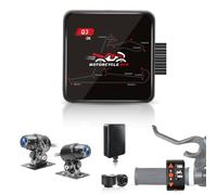 VSYSTO Q3 2K Caméra embarquée de moto avant et arrière 5G WiFi 2K Double caméra GPS externe TPMS Télécommande vibrante OLED avec alarme d'erreur, mode stationnement, étanche, prend en charge jusqu'à