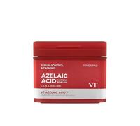 VT Cosmetics AZ Care Lot de 60 tampons tonifiants à l'acide azélaïque et à l'extrait de Centella Asiatia pour une peau éclatante et un contrôle sébo