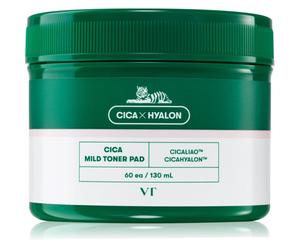 VT Cosmetics Cica Mild Toner Pad disques exfoliants visage avec effets apaisants 60 pcs