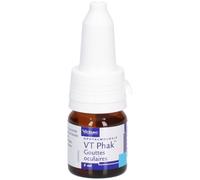 Parapharmacie en ligne > Vétérinaire > Produits de soin pour animaux > Soins des yeux pour animaux Virbac VT Phak Gouttes Oculaires Flacon 5 ml