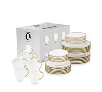 VT Wonen Set de vaisselle Raw Gold blanc 36 pièces