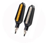 VTAIEX Feux de moto Feu Arrière De Frein Moto, Stop, Plaque D'immatriculation Pour Y-AMAHA YBR DT MT Pour FAZER 250 MT125(White Yellow)