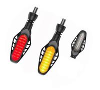 VTAIEX Feux de moto Feux De Freinage Arrière Pour Moto, Feu Stop, Plaque D'immatriculation Pour Y-AMAHA YZF R125 XJ6 XMAX 125 300 YBR DT MT(Clear)