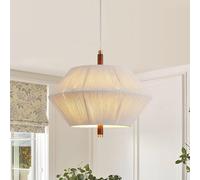 VTAMng Luminaire moderne Lustre de ferme Style bohème Suspension Lampe suspendue tissée à la main pour salle à manger avec abat-jour en corde de coton Îlot de cuisine rustique Plafonnier de style camp