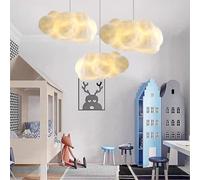 VTAMng Lustre nuage de dessin animé E27 chambre d'enfant suspension créative lampe de restaurant réglable en hauteur lampe nuage en coton éclairage adapté à la chambre de bébé maternelle étude hôtel(7
