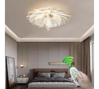 VTAMng Plafonnier décoratif à LED avec télécommande luminaire de plafond à gradation lampe à feuille en acrylique moderne forme de fleur en spirale adapté au salon chambre à coucher salle à manger bur
