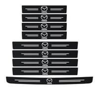 VTANOK 9 Pièces Bandes De Seuil Porte Voiture,pour Mazda 3/6/2/5/8/CX-4 /CX-5/CX-30/CX-3 /CX-7 /Atez/Encore Fibre Carbone DéRapant Protection Rayures Sticker DéCoration Accessoires,A