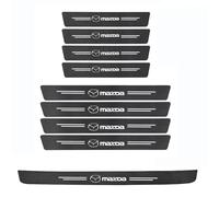 VTANOK 9 Pièces Bandes De Seuil Porte Voiture,pour Mazda CX-5 2 (II) KF I 2017-2024 2025 Fibre Carbone DéRapant Protection Rayures Sticker DéCoration Accessoires,C