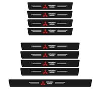 VTANOK 9 Pièces Bandes De Seuil Porte Voiture,pour Mitsubishi Space Star 2.GEN 2.gen 1998-2021 2022 2023 2024 2025 Fibre Carbone DéRapant Protection Rayures Sticker DéCoration Accessoires,A