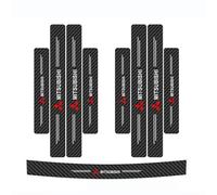 VTANOK 9 Pièces Bandes De Seuil Porte Voiture,pour Mitsubishi Space Star 2.GEN 2.gen 1998-2021 2022 2023 2024 2025 Fibre Carbone DéRapant Protection Rayures Sticker DéCoration Accessoires,B