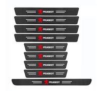 VTANOK 9 Pièces Bandes De Seuil Porte Voiture,pour Peugeot 208 II / 208 I 5-Door 2012-2023 2024 2025 Fibre Carbone DéRapant Protection Rayures Sticker DéCoration Accessoires,B