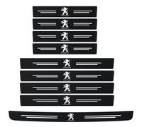 VTANOK 9 Pièces Bandes De Seuil Porte Voiture,pour Peugeot 3008 II SUV / 3008 I P84 T8 2009-2024 2025 Fibre Carbone DéRapant Protection Rayures Sticker DéCoration Accessoires,A