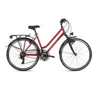 VTC Aluminium 28"" Dame Metropolis Rouge Guidon Plat TC 48 cm DaCapo