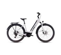 Vtc electrique cube touring hybrid one 625 easy entry shimano cues 9v 625 wh 700 mm blanc cotton gris 2025