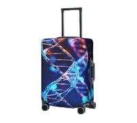 VTCTOASY DNA Genetic Housse de bagage de voyage élastique (45,7 à 81,3 cm) DNA Genetic Helix Housse de protection pour valise de voyage lavable anti-rayures Housse de valise Bagages décoratifs, Noir ,