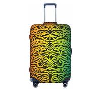 VTCTOASY Housse de bagage à motif arc-en-ciel - Housse de bagage de voyage élastique plus épaisse - Résistante à la poussière et aux rayures - Convient aux bagages de 45,7 à 81,3 cm, Noir , XL