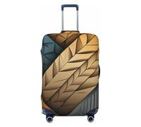 VTCTOASY Housse de bagage à motifs géométriques - Housse de bagage de voyage élastique plus épaisse - Résistante à la poussière - Résistante aux rayures - Convient aux bagages de 45,7 à 81,3 cm, Noir