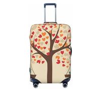VTCTOASY Housse de bagage arbre avec oiseaux sur balançoire, housse de bagage de voyage élastique plus épaisse, résistante à la poussière et aux rayures, housse de protection pour bagages de 45,7 à