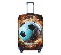 VTCTOASY Housse de bagage avec ballon de football volant dans les airs - Housse de bagage élastique épaisse - Résistante à la poussière - Résistante aux rayures - Convient aux bagages de 45,7 à 81,3