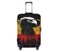 VTCTOASY Housse de bagage avec drapeau de l'Allemagne - Housse de bagage de voyage épaisse et élastique - Résistante à la poussière et aux rayures - Pour bagages de 45,7 à 81,3 cm, Noir , XL