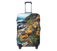VTCTOASY Housse de bagage avec fleurs qui poussent sur une falaise - Housse de bagage élastique plus épaisse - Résistante à la poussière - Résistante aux rayures - Convient aux bagages de 45,7 à 81,3