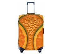 VTCTOASY Housse de bagage avec image texturée orange - Housse de bagage de voyage élastique plus épaisse - Résistante à la poussière et aux rayures - Convient aux bagages de 45,7 à 81,3 cm, Noir , M