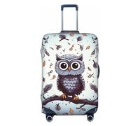 VTCTOASY Housse de bagage de voyage avec branches d'arbre et hibou, housse de bagage élastique plus épaisse, résistante à la poussière et aux rayures, housse de protection pour bagages de 45,7 à 81,3