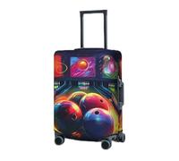 VTCTOASY Housse de bagage de voyage élastique (45,7 à 81,3 cm) - Boules de bowling - Housse de protection pour valises de voyage - Lavable et anti-rayures - Décoration, Noir , x-large
