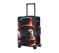 VTCTOASY Housse de bagage de voyage élastique (45,7 à 81,3 cm) - Décorations de bonhomme de neige - Housse de protection pour valises de voyage - Lavable, anti-rayures, Noir , x-large