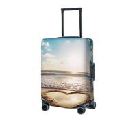 VTCTOASY Housse de bagage de voyage élastique (45,7 à 81,3 cm) en forme de cœur, housse de protection pour valise, housse de protection pour voyage, lavable, anti-rayures, Noir , M