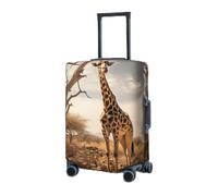 VTCTOASY Housse de bagage de voyage élastique (45,7 à 81,3 cm) Girafe à l'ombre, housse de protection pour valise, lavable, anti-rayures, décoration, Noir , x-large