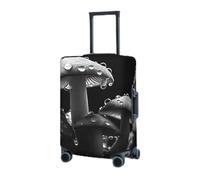 VTCTOASY Housse de bagage de voyage élastique (45,7 à 81,3 cm) - Gros plan de champignons - Housse de protection pour valise de voyage lavable anti-rayures - Housses de valises décoratives, Noir ,