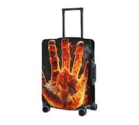 VTCTOASY Housse de bagage de voyage élastique (45,7 à 81,3 cm) - Housse de protection pour valise de voyage lavable anti-rayures - Housse de valise décorative, Noir , x-large