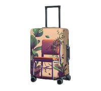 VTCTOASY Housse de bagage de voyage élastique (45,7 à 81,3 cm) - Housse de protection pour valise, housse de protection pour voyage, lavable, anti-rayures, Noir , x-large